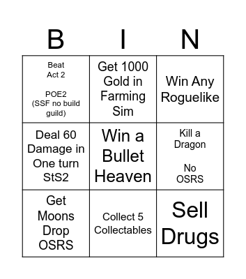 The Danks Bingo 1 Bingo Card