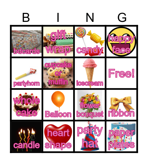 Birthday Bingo Card
