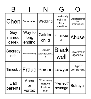 Fake story bingo Card