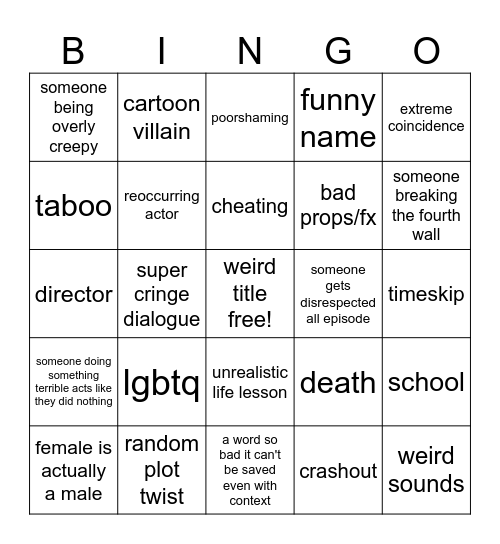 tommorow's teachings bingo Card