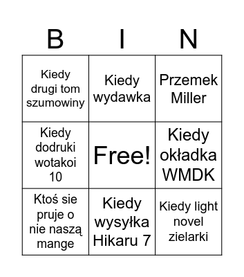 PR BINGO Card