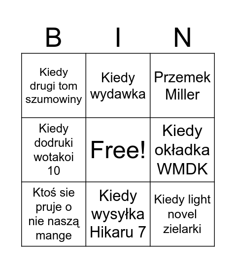 PR BINGO Card