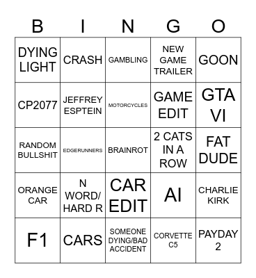 INSTAGRAM REELS BINGO Card