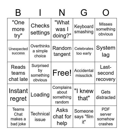 The ZEGEBA BINGO Card