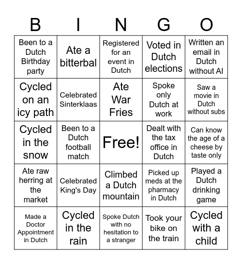 Has this happened to you? Bingo Card