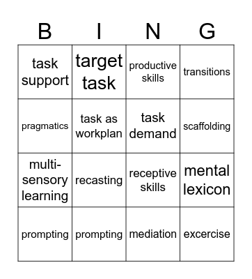 people bingo Card