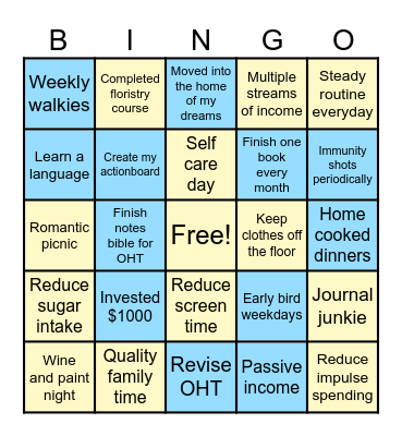 2026 Bingo Card