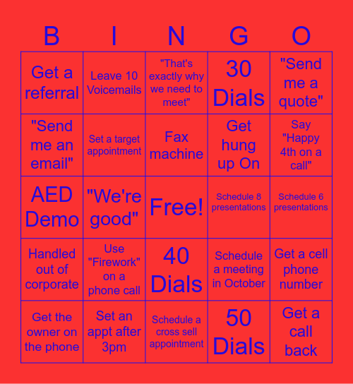 Phone Block Bingo Card