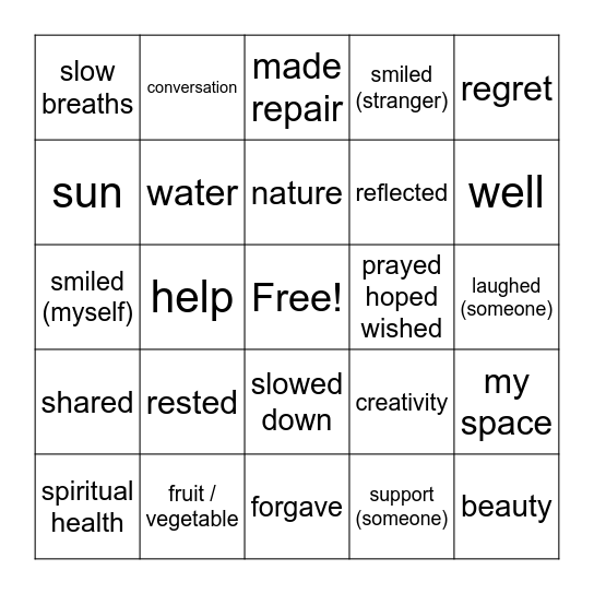 Game 4 - Heart ❤️ Bingo Card