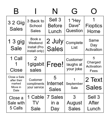 MDU Bingo Card