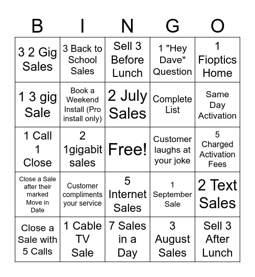 MDU Bingo Card