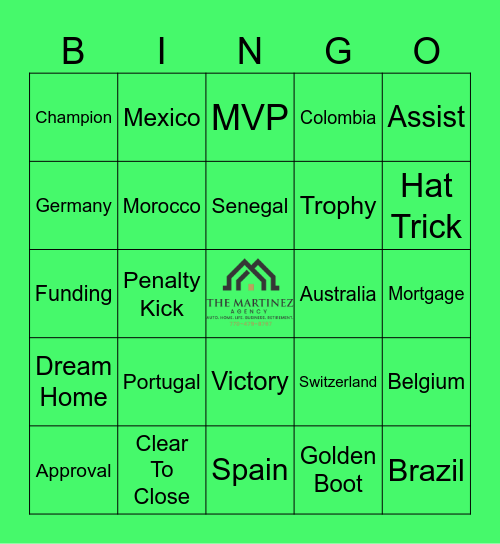 THE MARTINEZ AGENCY Bingo Card