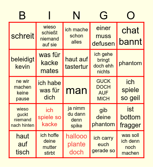 maria bingo Card