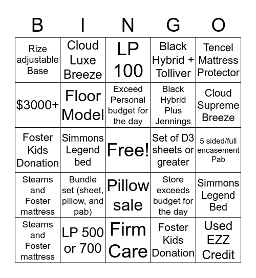 Presidents Day BINGO Card