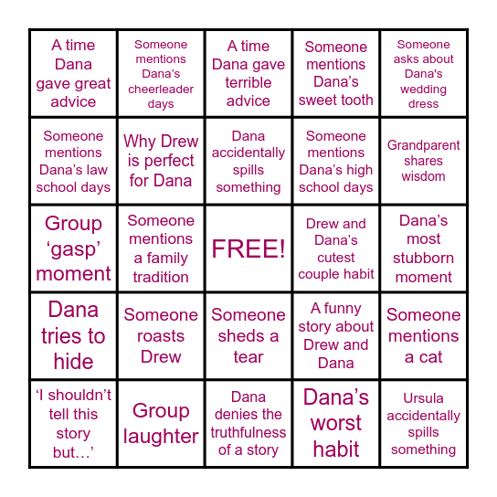 Spill the tea! Bingo Card
