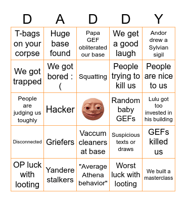 GEF1 Bingo Card