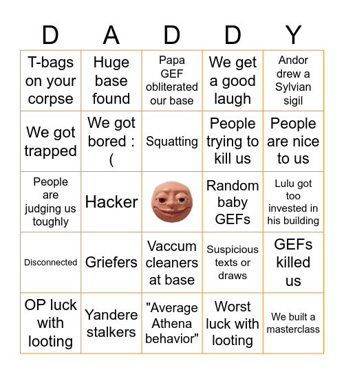 GEF1 Bingo Card