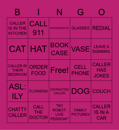 I SPY Bingo Card