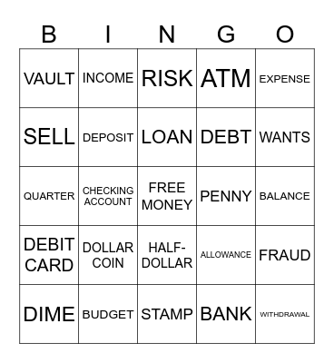 BANKING BINGO Card