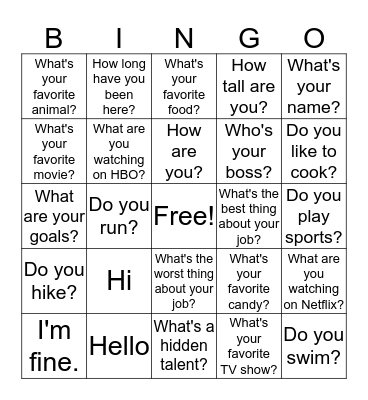 MMHPI "Getting to Know You" Bingo Card