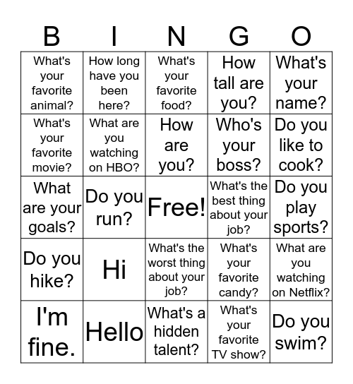 MMHPI "Getting to Know You" Bingo Card