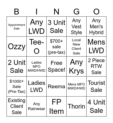 JULY JUMP Bingo Card
