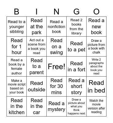Lincoln Summer Bingo Card