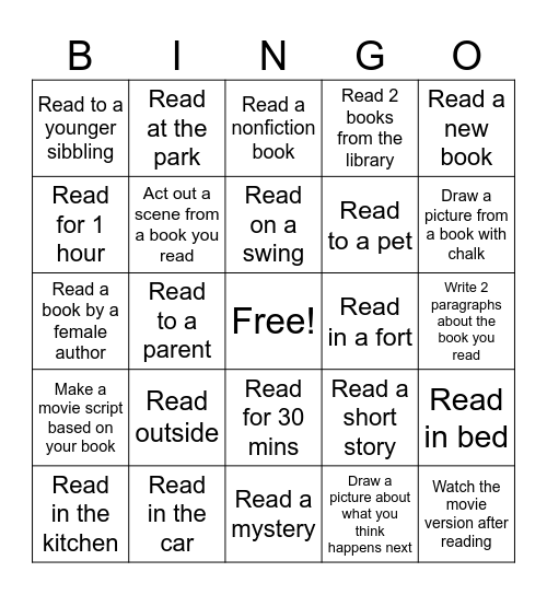 Lincoln Summer Bingo Card