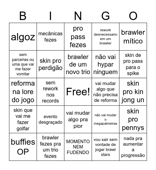 brawl talk fdp Bingo Card