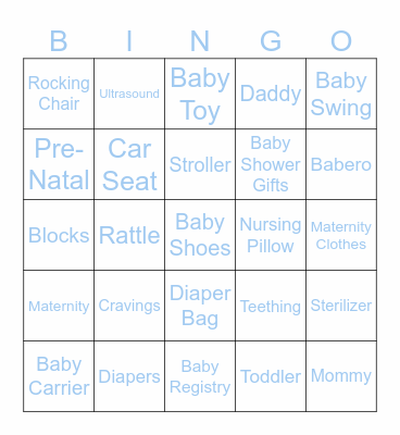 A Little Wild One Baby Shower Bingo Card
