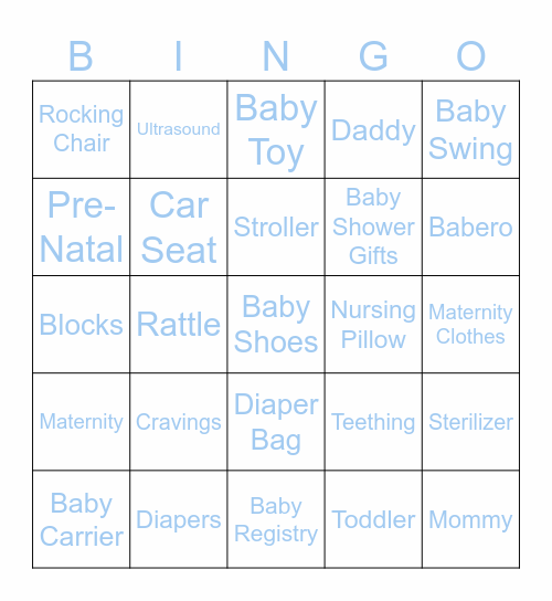 A Little Wild One Baby Shower Bingo Card