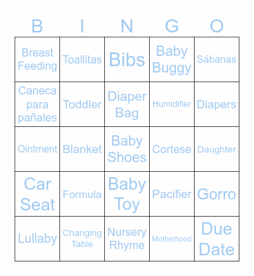 A Little Wild One Baby Shower Bingo Card