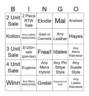 July Jump Bingo Card