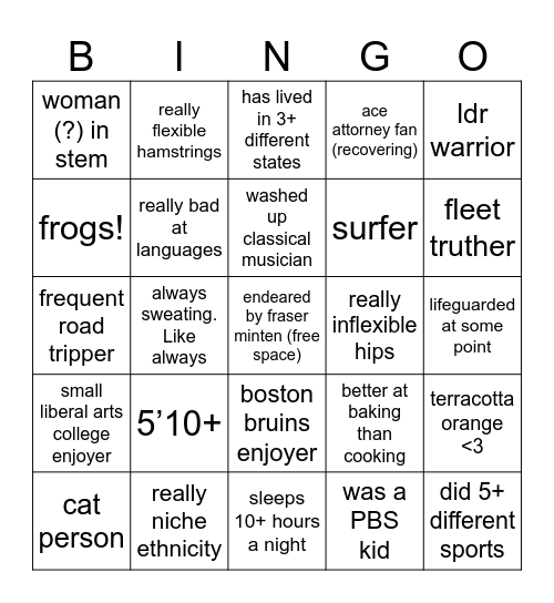Sid Bingo Card