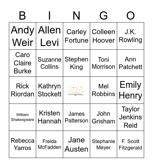 Library Bingo Card