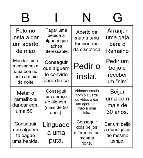 BINGO 2026 TEAM APERTO DE MÃO Bingo Card