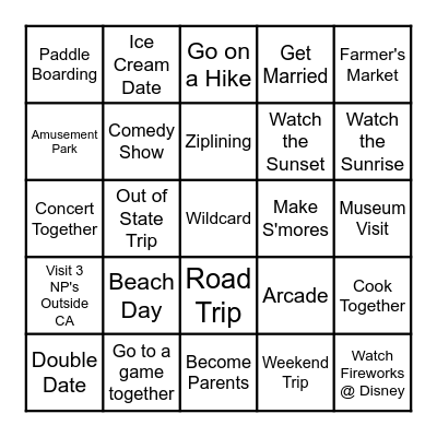 Couple Bingo '26-'28 Bingo Card