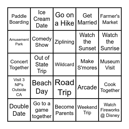 Couple Bingo '26-'28 Bingo Card