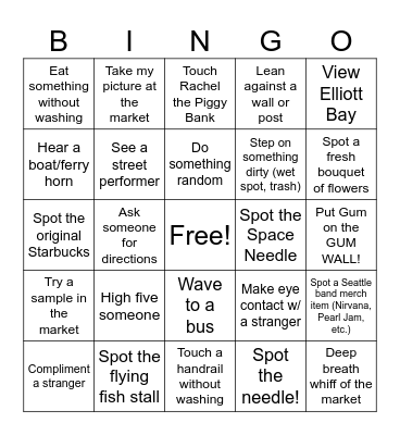Pike Place Pathfinders: Real-World Recovery in the Emerald City Bingo Card