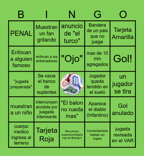 USA v BEL Bingo Card