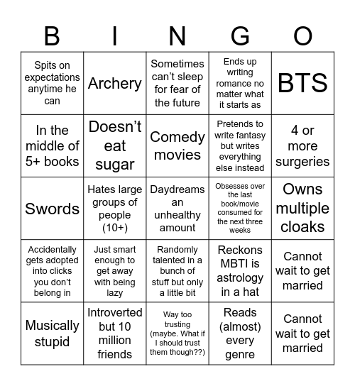 (MK) Daniel 🤍 Bingo Card
