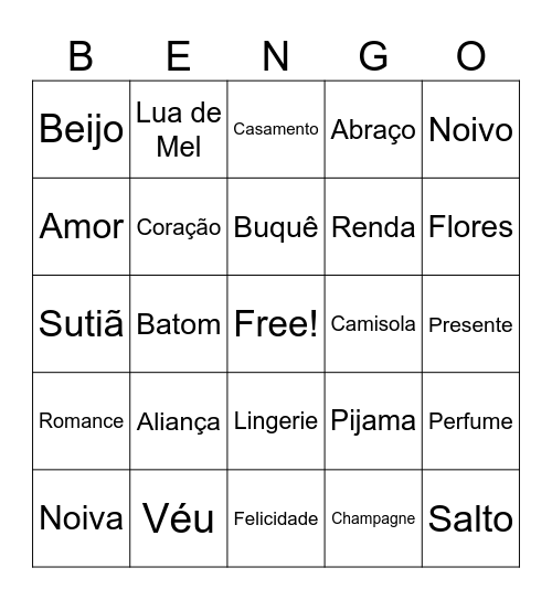 Bingo Sem Título Bingo Card