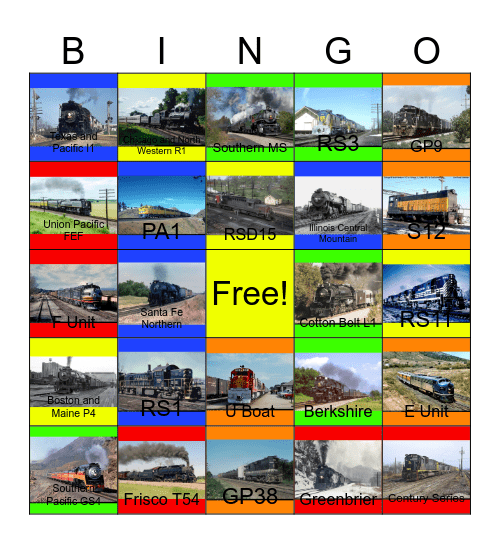 New Railroad Ties that I would like put on the sleepers and the ballast one day Bingo Card