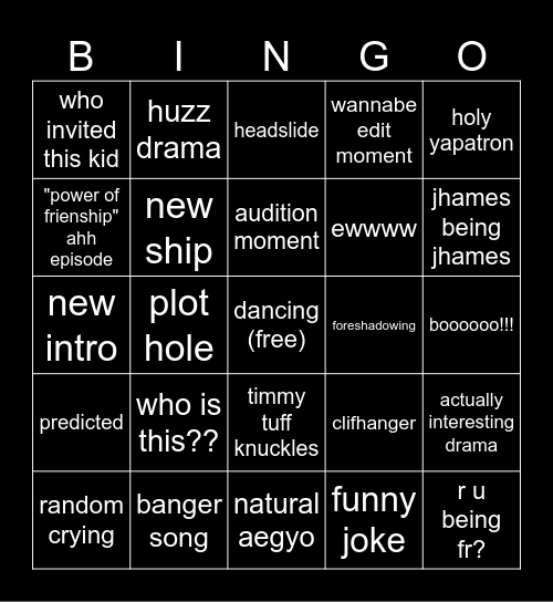 TNS BINGO Card