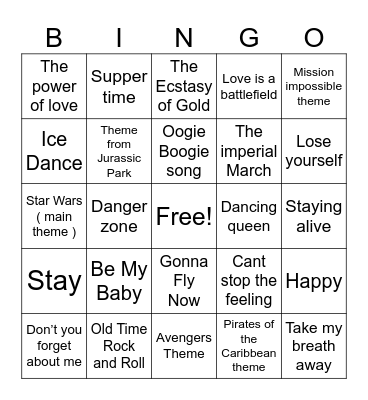 MOVIES #1 Bingo Card
