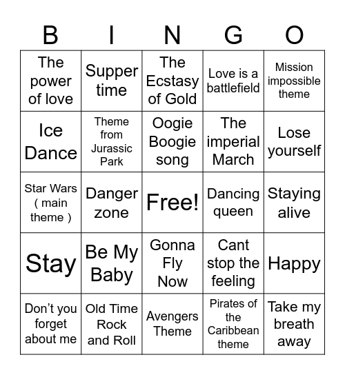 MOVIES #1 Bingo Card