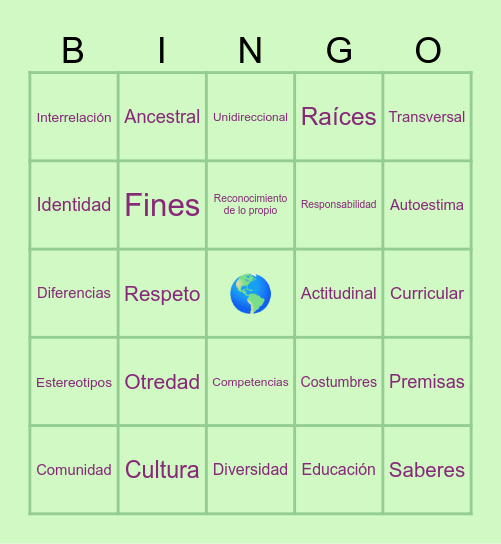 ⭐Bingo Intercultural⭐ Bingo Card