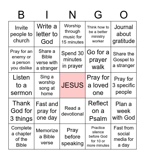 BELIEVER BINGO! Bingo Card