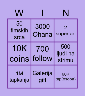 Ohana Bingo Card