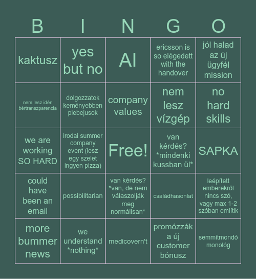 allstaff Bingo Card